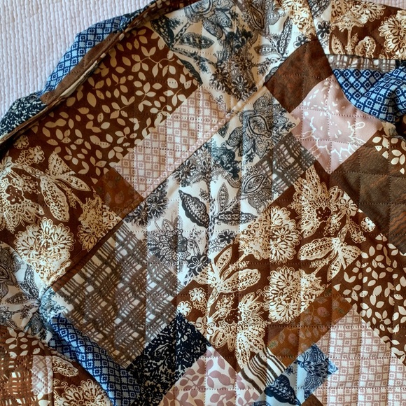 Cider Patchwork Brown Blazer Jacket - Picture 14 of 16